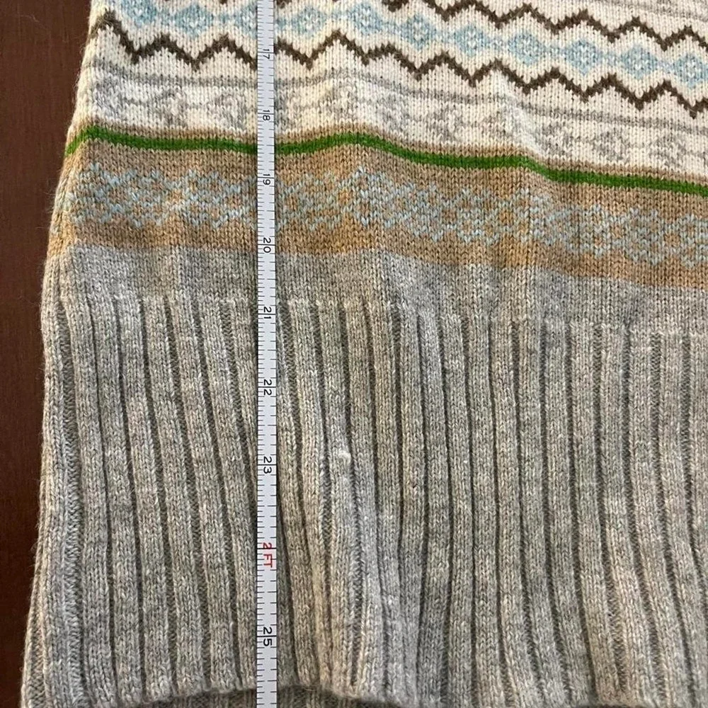 Vintage Dead stock Y2K Old Navy Women's S Festive Stripe Lambswool Blend Sweater